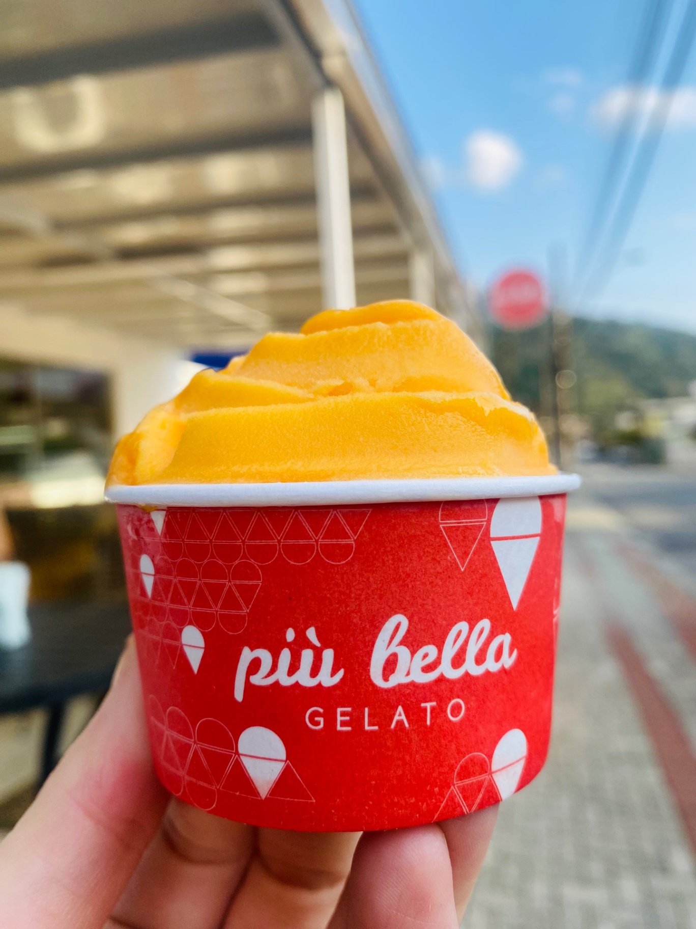 Potinho com sorbet de manga