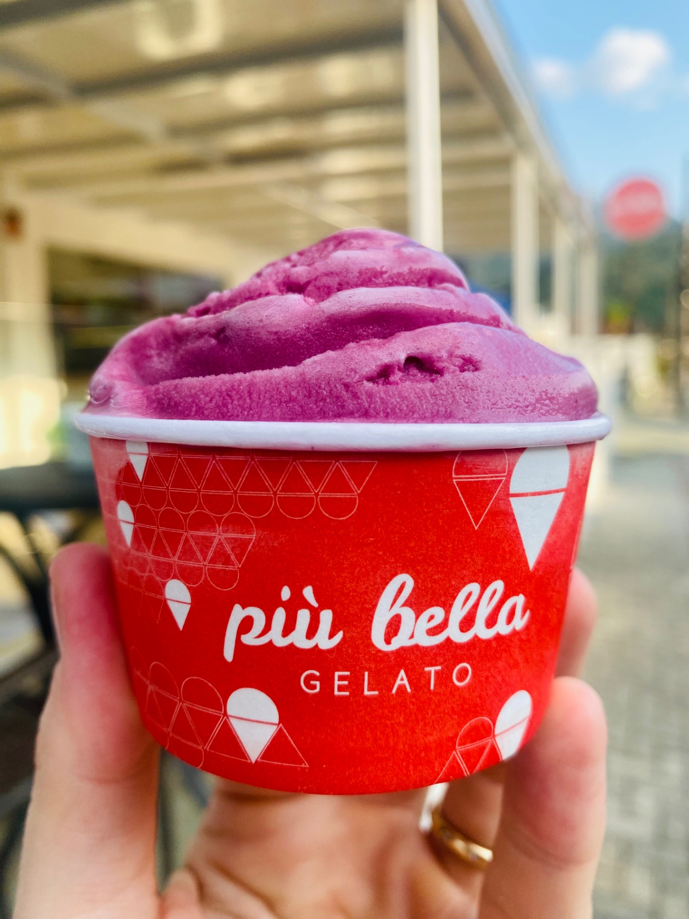 Potinho com sorbet de berries